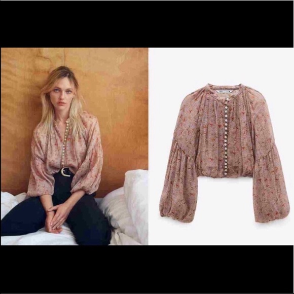 Zara Tops - Zara Paisley Top‎
